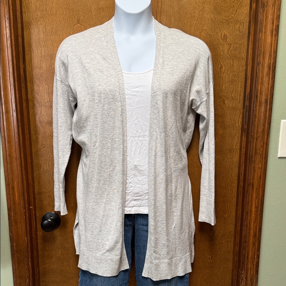 a new day Light Gray Open-Front Cardigan